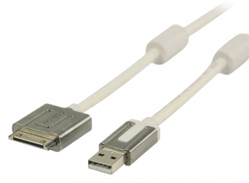 Synchronizační a Nabíjecí Kabel Apple Dock 30kolíkový - USB A Zástrčka 1.00 m Bílá - obrázek č. 1
