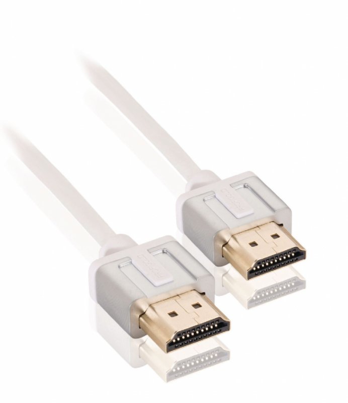 High Speed HDMI Kabel s Ethernetem HDMI Konektor - HDMI Konektor 1.00 m Bílá PROM1211 - obrázek č. 3