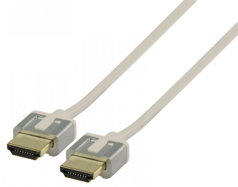 High Speed HDMI Kabel s Ethernetem HDMI Konektor - HDMI Konektor 1.00 m Bílá PROM1211 - obrázek č. 1