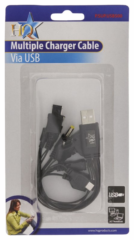 Univerzální Napájecí Adaptér Vícenásobný Nabíjecí Kabel Micro USB / Mini USB / PSP / Nokia 3.5 mm / Nokia 2.0 mm / Sony Ericsson - obrázek č. 2