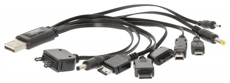 Univerzální Napájecí Adaptér Vícenásobný Nabíjecí Kabel Micro USB / Mini USB / PSP / Nokia 3.5 mm / Nokia 2.0 mm / Sony Ericsson - obrázek produktu