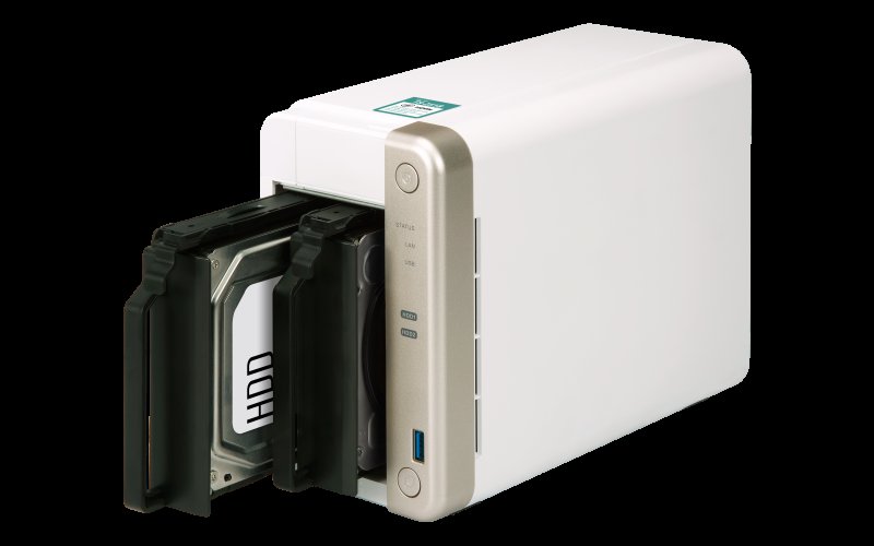 QNAP TS-251B-2G (2,5GHz /  2GB RAM /  2x SATA /  1x HDMI 4K 1.4b /  1x PCIe /  3x USB 2.0 /  2x USB 3.0) - obrázek č. 1