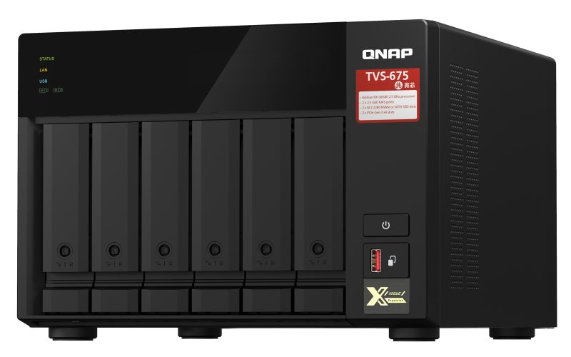 QNAP TVS-675-8G (8core 2,5GHz  /  8GB RAM  /  6xSATA  /  2xM.2 NVMe slot  /  2xPCIe  /  2x2,5GbE  /  1x HDMI 4K) - obrázek č. 1