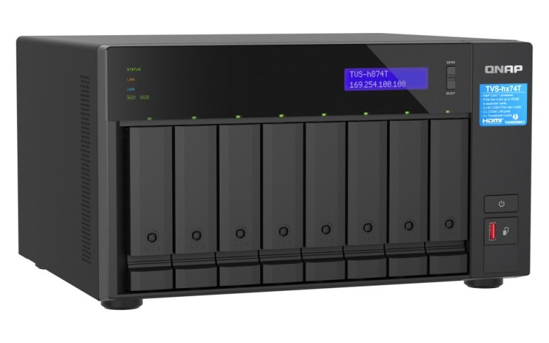 QNAP TVS-h874T-i9-64G (16core, ZFS, 64GB RAM, 8x SATA, 2x M.2 NVMe, 2x 2,5GbE, 2x Thunderbolt 4) - obrázek č. 1