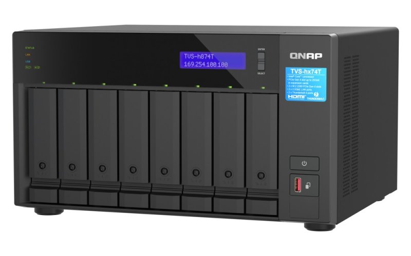 QNAP TVS-h874T-i9-64G (16core, ZFS, 64GB RAM, 8x SATA, 2x M.2 NVMe, 2x 2,5GbE, 2x Thunderbolt 4) - obrázek č. 2