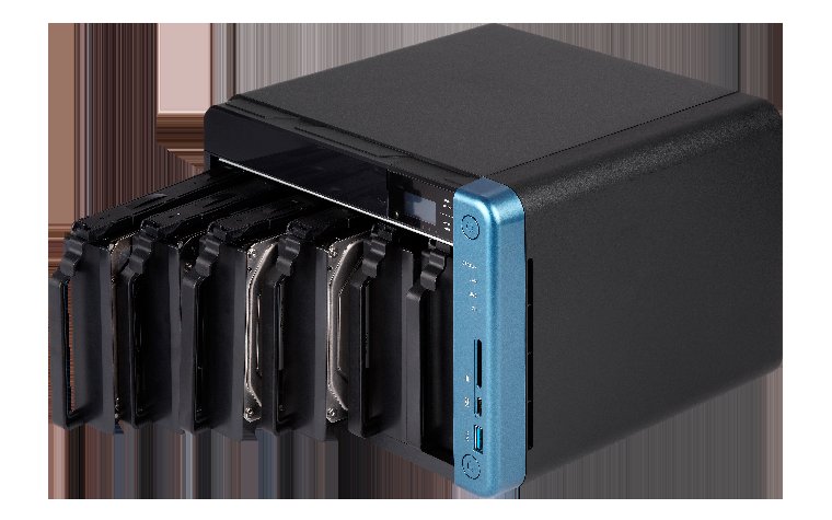 QNAP TS-653B-4G (2,3GHz /  4GB RAM /  6x SATA /  2x HDMI 4K /  1x PCIe /  2x GbE /  5x USB 3.0) - obrázek č. 1