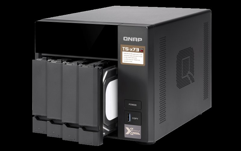 QNAP TS-473-4G (3,4GHz /  4GB RAM /  4xSATA /  2xM.2 SSD slot /  2xPCIe /  4xGbE /  podpora GPGPU) - obrázek č. 1