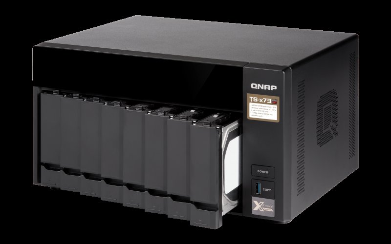 QNAP TS-873-4G (3,4GHz /  4GB RAM /  8x SATA /  2x M.2 SSD slot /  2x PCIe /  4x GbE /  podpora GPGPU) - obrázek č. 1