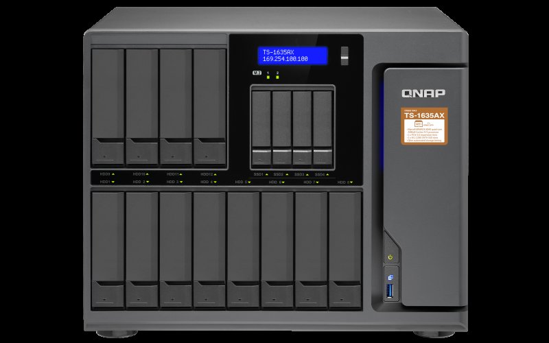 QNAP TS-1635AX-4G (1,6GHz/  4GB RAM/  16xSATA/  2x M.2 SATA slot /  2xGbE/  2x10Gbe SFP+ /  2x PCIe slot ) - obrázek produktu