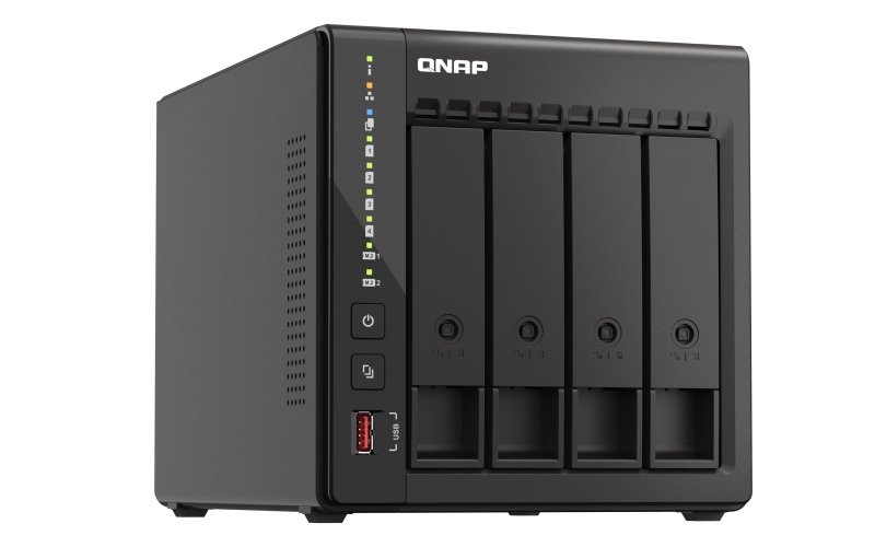 QNAP TS-453E-8G (4core 2,6GHz, 8GB RAM, 4x SATA, 2x M.2 NVMe slot, 2x HDMI 4K, 2x 2,5GbE, 4x USB) - obrázek č. 3