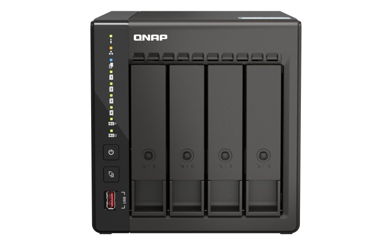 QNAP TS-453E-8G (4core 2,6GHz, 8GB RAM, 4x SATA, 2x M.2 NVMe slot, 2x HDMI 4K, 2x 2,5GbE, 4x USB) - obrázek produktu