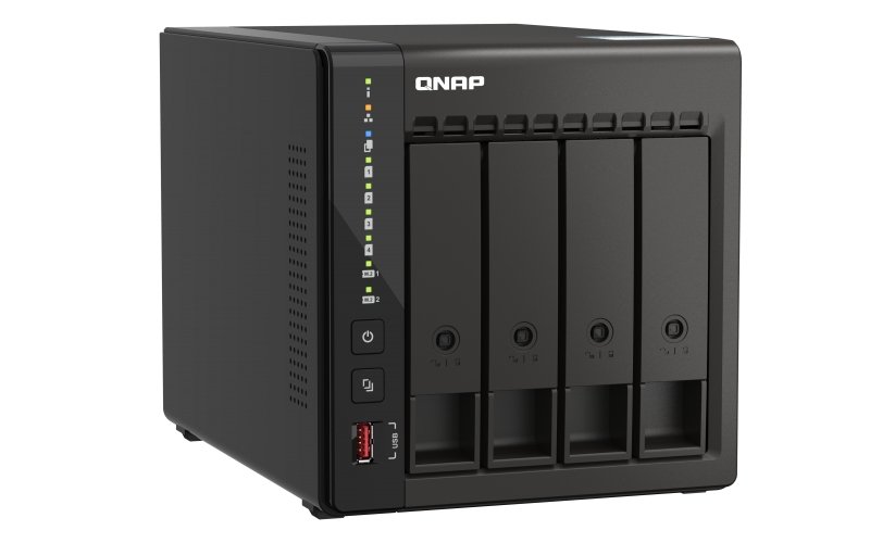 QNAP TS-453E-8G (4core 2,6GHz, 8GB RAM, 4x SATA, 2x M.2 NVMe slot, 2x HDMI 4K, 2x 2,5GbE, 4x USB) - obrázek č. 4