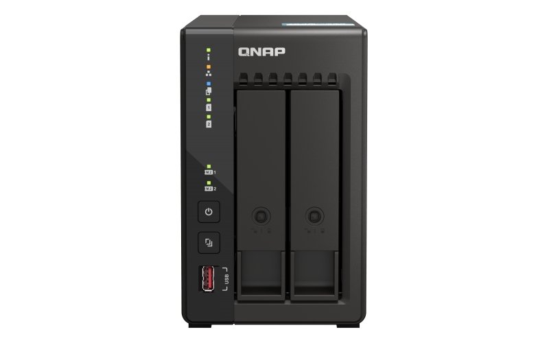 QNAP TS-253E-8G (4core 2,6GHz, 8GB RAM, 2x SATA, 2x M.2 NVMe slot, 2x HDMI 4K, 2x 2,5GbE, 4x USB) - obrázek produktu