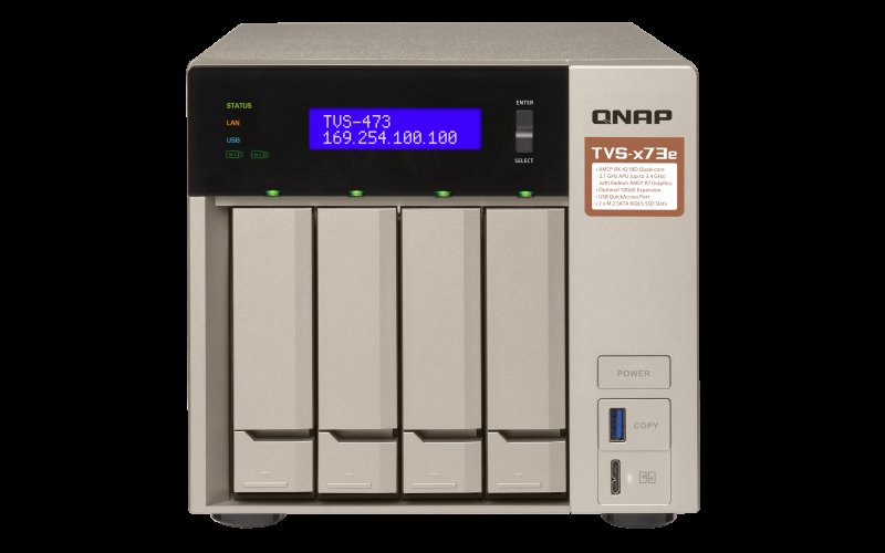 QNAP TVS-473e-4G (2,1 GHz/ 4GB RAM/ 4xSATA/ 2xHDMI 1.4b) - obrázek produktu