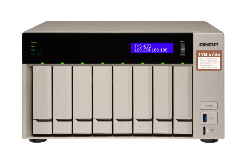 QNAP TVS-873e-8G (2,1 GHz/ 8GB RAM/ 6xSATA/ 2xHDMI 1.4b) - obrázek produktu