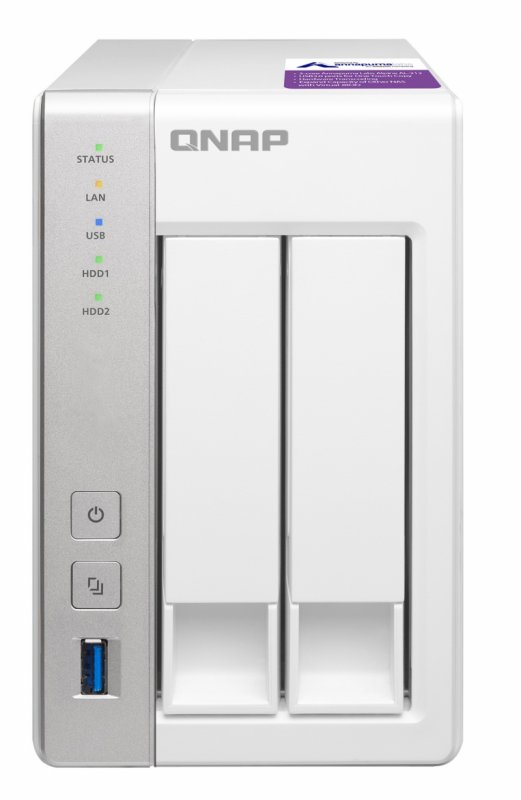 QNAP TS-231P (1,7GHz /  1GB RAM /  2x SATA /  2x GbE /  3x USB 3.0) - obrázek produktu