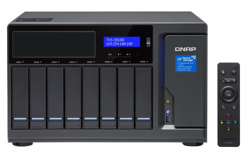 QNAP TVS-882BR-i5-16G (3,4GHz/ 16GB RAM/ 8xSATA/ BR/ 3xHDMI 1.4b) - obrázek produktu