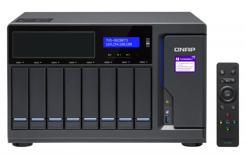 QNAP TVS-882BRT3-i5-16G (3,4GHz/ 16GB RAM/ 8xSATA/ 3xHDMI 1.4b) - obrázek produktu