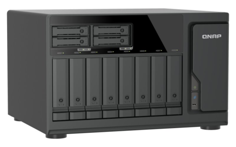 QNAP TVS-h1277AX-R5-16G (AMD Ryzen 5, 16GB DDR5 RAM, 8x 3,5"+ 4x 2,5", 3x PCIe, 2x 2,5GbE, 2x 10GbE) - obrázek č. 2