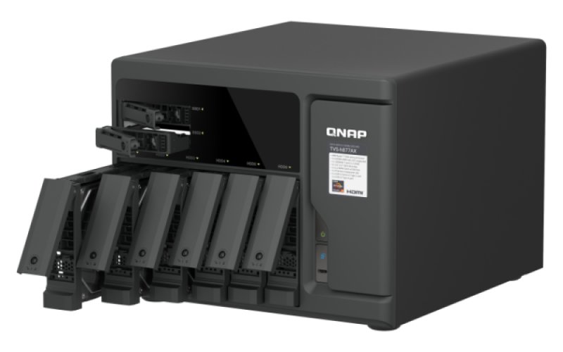 QNAP TVS-h877AX-R5-16G (AMD Ryzen 5, 16GB DDR5 RAM, 6x 3,5"+ 4x 2,5", 3x PCIe, 2x 2,5GbE, 2x 10GbE) - obrázek č. 5