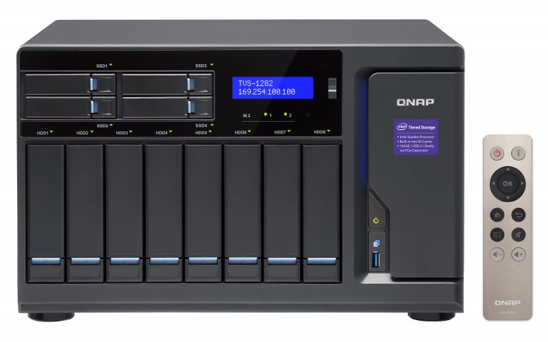 QNAP TVS-1282-i3-8G (3,7G/ 8GB RAM/ 12xSATA/ 3xHDMI) - obrázek produktu