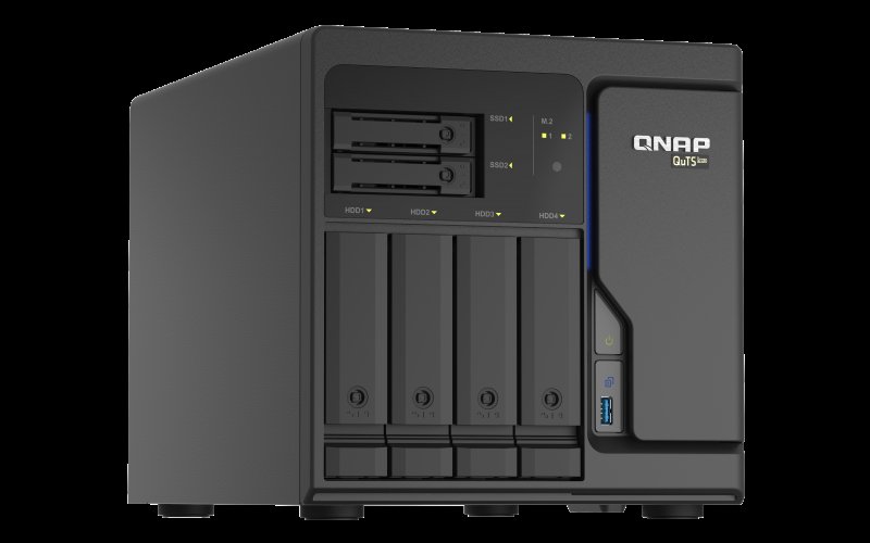 QNAP TS-h686-D1602-8G (Xeon 3,2GHz, ZFS, 8GB ECC RAM, 4x3,5"+2x 2,5", 2xPCIe, 4x2,5GbE, 2x M.2 NVMe) - obrázek č. 1
