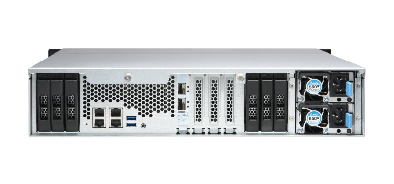 QNAP TS-h1886XU-RP-D1622-32G (Xeon 3,2GHz, ZFS, 32GB ECC RAM, 12x3,5"+6x2,5", 4x GbE, 2x 10GbE SFP+) - obrázek č. 2
