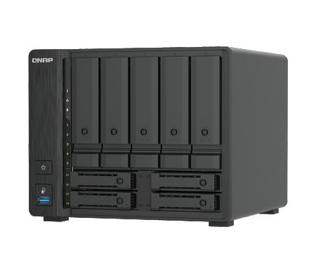 QNAP TS-h966TX-8G (i3 6core, ZFS, 8GB RAM, 5x 3,5" SATA + 4x 2,5" U.2, 2x 2,5GbE, 2x Thunderbolt 4) - obrázek produktu