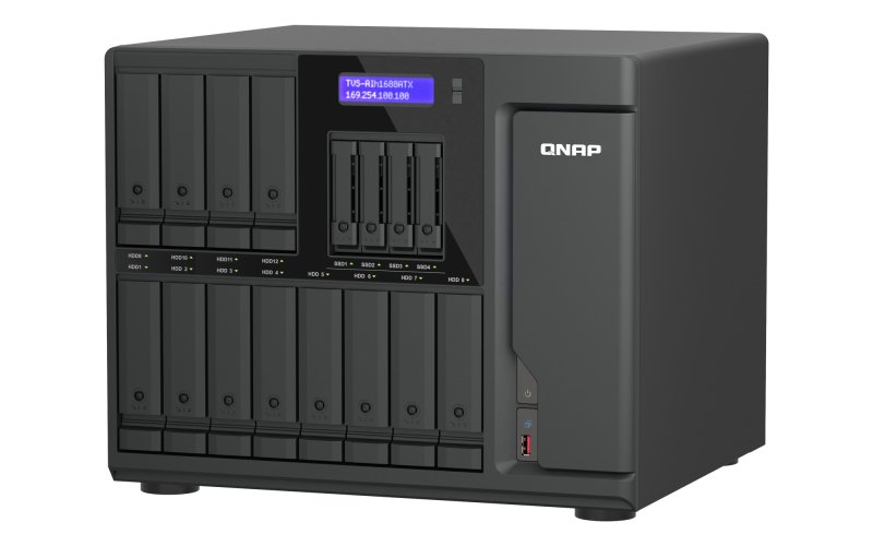 QNAP TVS-AIh1688ATX-U9-32G (Ultra 9, ZFS, 32GB DDR5 ECC RAM, 12x 3,5"+ 4x 2,5", 2x 2,5GbE, 2x 10GbE) - obrázek č. 5