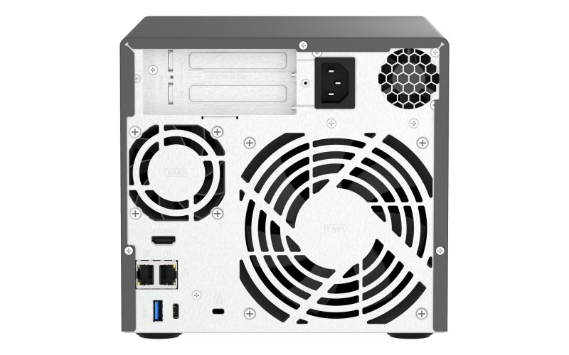 QNAP TVS-h474-i3-8G (4core 4,3GHz, ZFS, 16GB RAM, 4x SATA, 2x M.2 NVMe, 2x PCIe, 2x 2,5GbE, HDMI) - obrázek č. 1