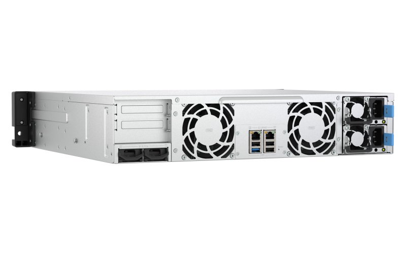 QNAP TS-h1465U-RP-8G (Intel 4core, ZFS, 8GB DDR5 RAM, 12x SATA + 2x E1.S, 1x PCIe, 2x 2,5GbE) - obrázek č. 1