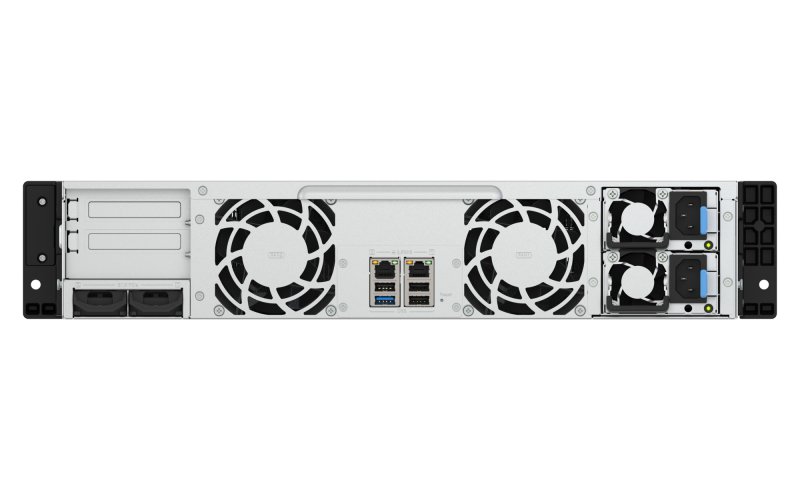 QNAP TS-h1465U-RP-8G (Intel 4core, ZFS, 8GB DDR5 RAM, 12x SATA + 2x E1.S, 1x PCIe, 2x 2,5GbE) - obrázek produktu