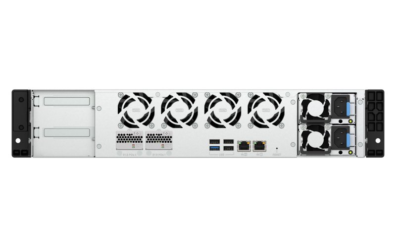 QNAP TS-h1065eU-RP-8G (Intel 4core, ZFS, 8GB DDR5 RAM, 8x SATA + 2x E1.S, 1x PCIe, 2x 2,5GbE) - obrázek produktu
