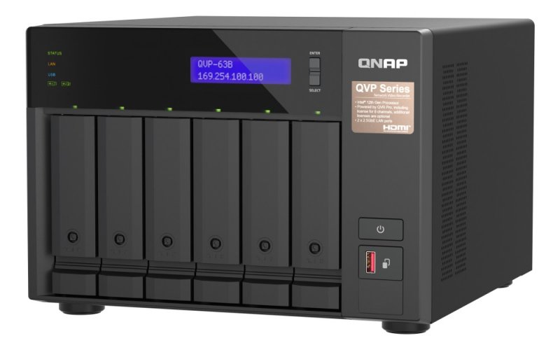 QNAP NVR QVP-63B (4core 4,3GHz, 16GB RAM, 6xSATA, 2xGbE, 2xM.2 NVMe Gen4, 2xPCIe, kamery: 8 (max 36) - obrázek č. 5