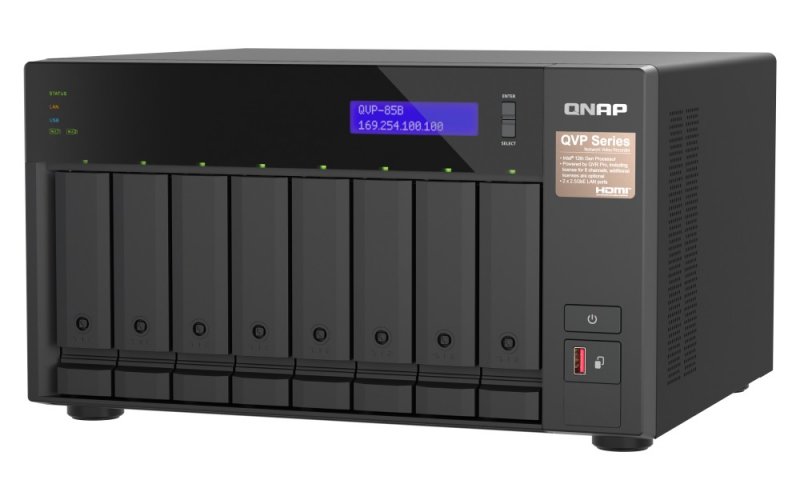 QNAP NVR QVP-85B (6core 4,4GHz, 32GB RAM, 8xSATA, 2xGbE, 2xM.2 NVMe Gen4, 2xPCIe, kamery: 8 (max 64) - obrázek č. 5