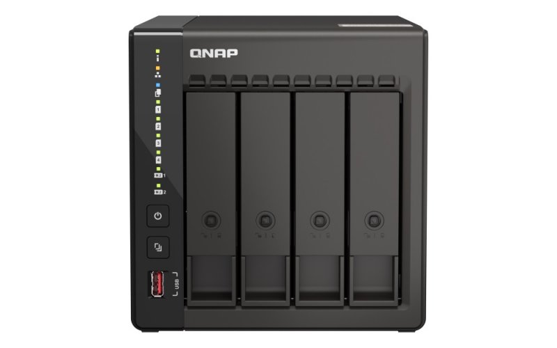 QNAP NVR QVP-41C (4core 2,6GHz, 8GB RAM, 4xSATA, 2x2,5GbE, 2xM.2 slot, 2xHDMI, kamery: 8 (max 24) - obrázek produktu