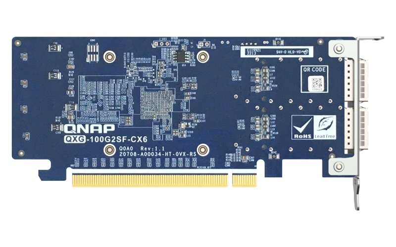 QNAP rozšiřující karta QXG-100G2SF-CX6 (2x 100Gb QSFP28 porty) PCIe karta, PCIe Gen4 x16 - obrázek č. 1