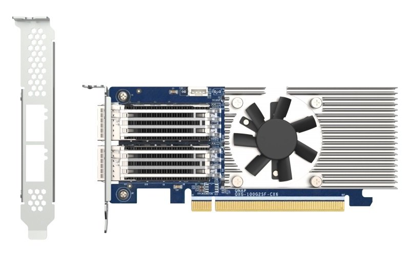 QNAP rozšiřující karta QXG-100G2SF-CX6 (2x 100Gb QSFP28 porty) PCIe karta, PCIe Gen4 x16 - obrázek č. 2