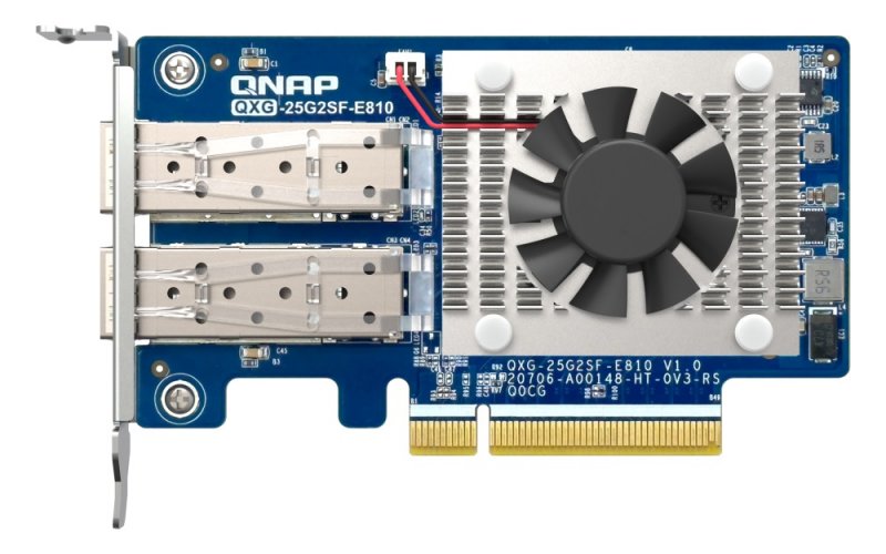 QNAP QXG-25G2SF-E810 - 2x 25GbE SFP28,PCIe Gen3 x8 - obrázek produktu