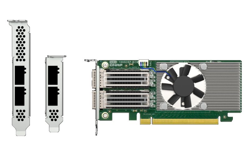 QNAP QXG-100G2SF-BCM Dual port per 100GbE Network adapter, 2 x QSFP28 - obrázek č. 1
