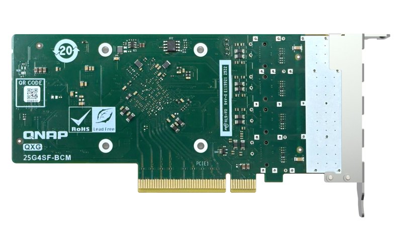 QNAP QXG-25G4SF-BCM, 4x25GbE SFP28, PCIe 4.0x8 - obrázek č. 3