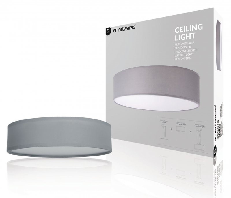 LED Stropní Svítidlo Šedá - obrázek produktu