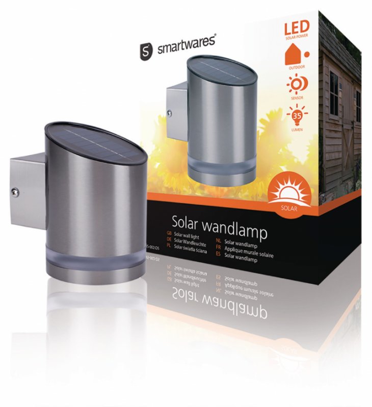 Solární Nástěnné Svítidlo LED Stříbrná RA-1002291 - obrázek produktu