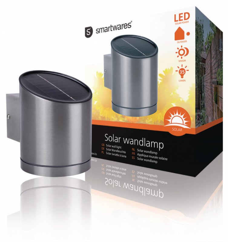 Solární Nástěnné Svítidlo LED Stříbrná RA-1003079 - obrázek produktu