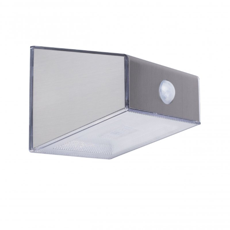 Solární Nástěnné Svítidlo LED Stříbrná - obrázek č. 1
