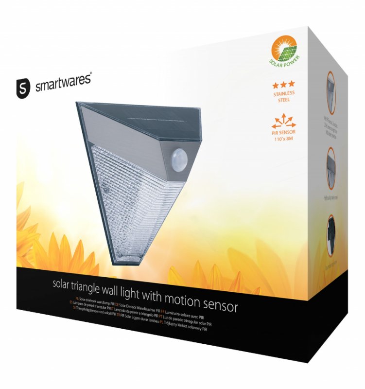 Solární Nástěnné Svítidlo LED Stříbrná - obrázek č. 3