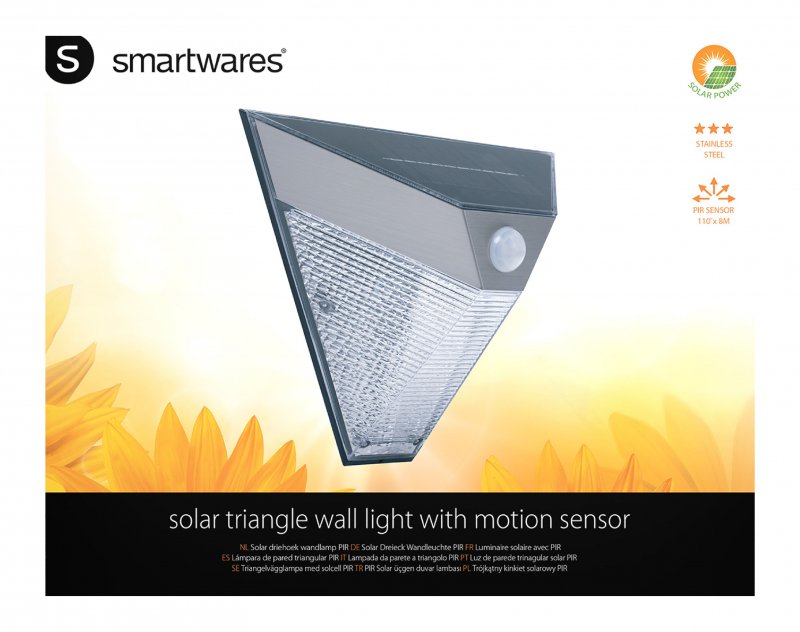 Solární Nástěnné Svítidlo LED Stříbrná - obrázek č. 4