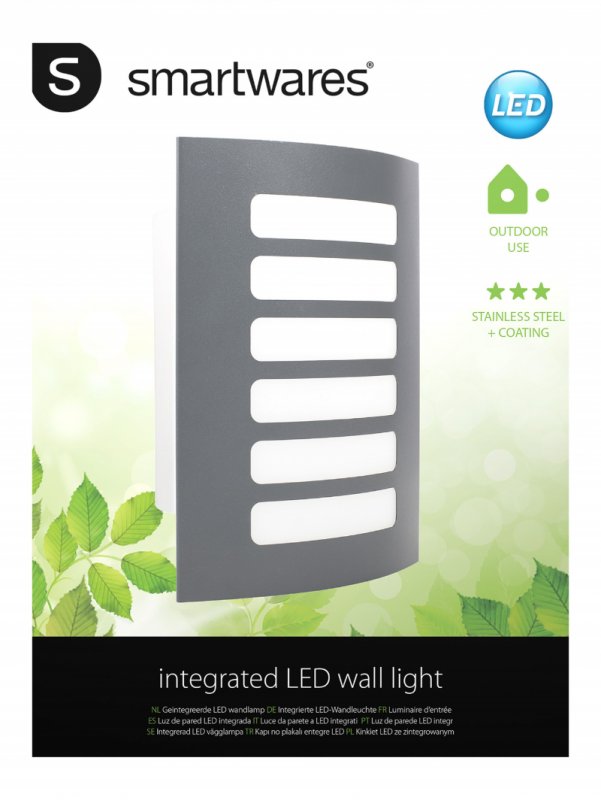 LED Venkovní Nástěnné Svítidlo 7 W 630 lm Stříbrná - obrázek č. 4