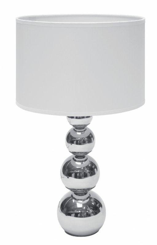 Stolní Lampa Dotyková Funkce 40 W Chrom / Bílá - obrázek produktu