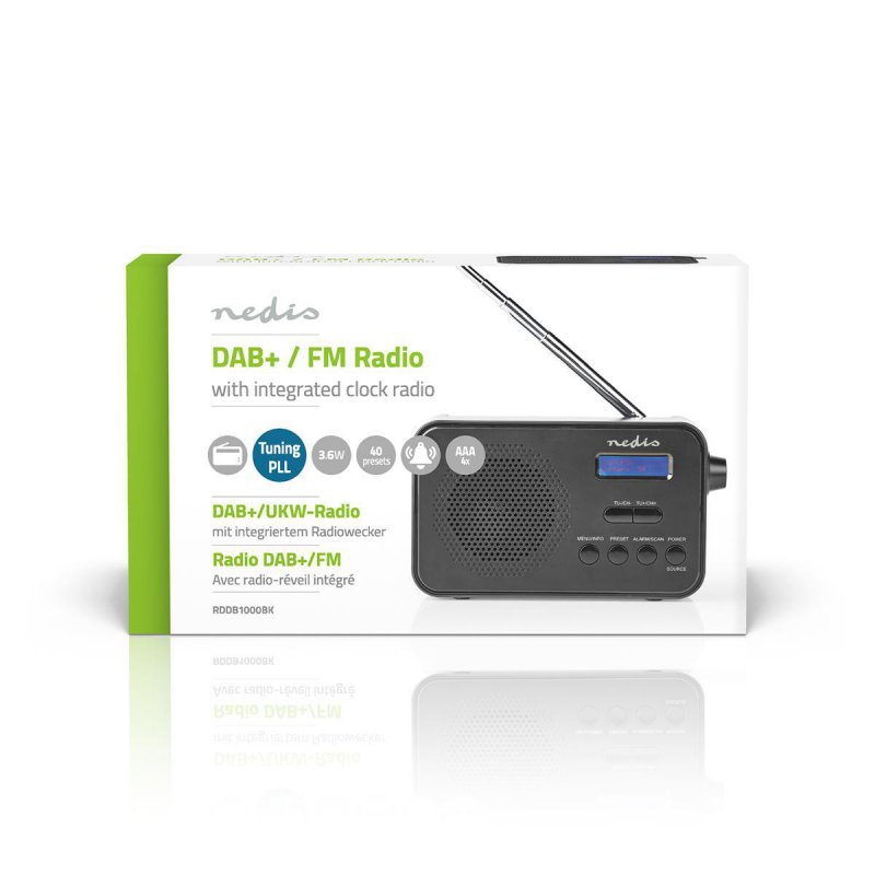 DAB+ Rádio | Přenosné Provedení  RDDB1000BK - obrázek č. 10